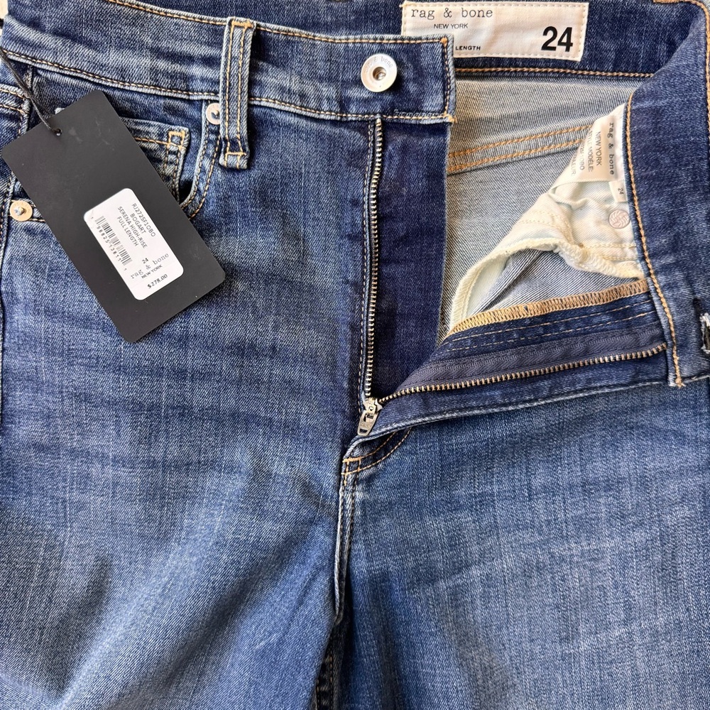Rag & Bone Serena High Rise Blue Wide-Leg Jeans size 24 - Picture 5 of 13